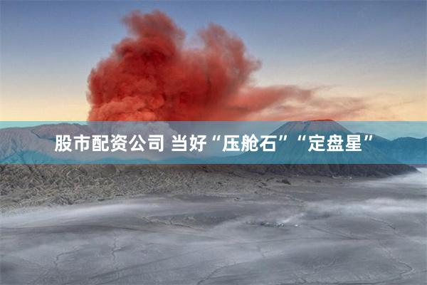 股市配资公司 当好“压舱石”“定盘星”