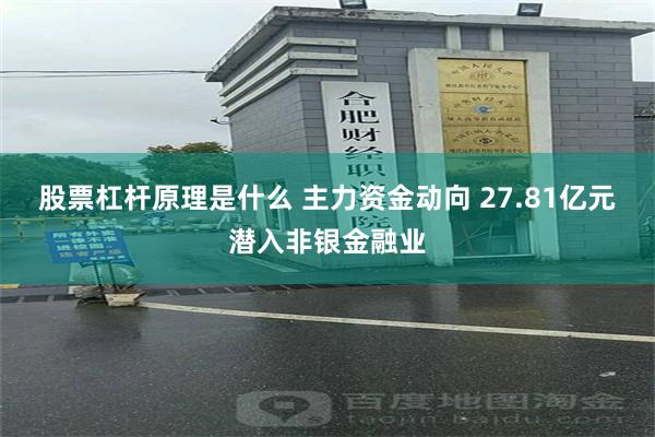 股票杠杆原理是什么 主力资金动向 27.81亿元潜入非银金融业